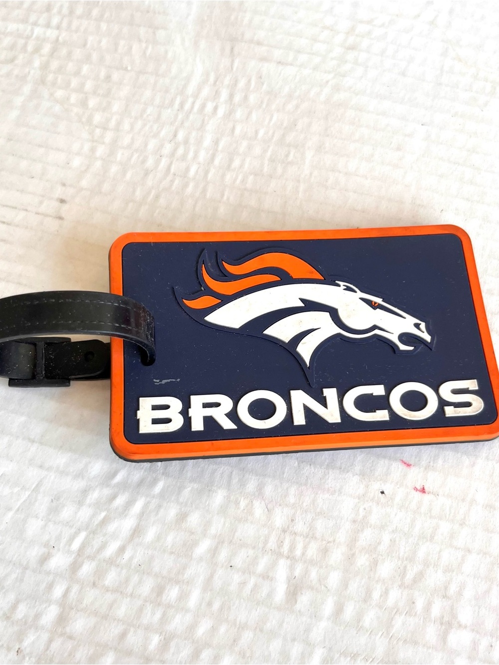 Denver Broncos Navy & Orange Luggage Tag